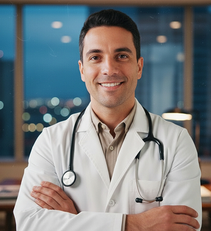 Doctor on video call